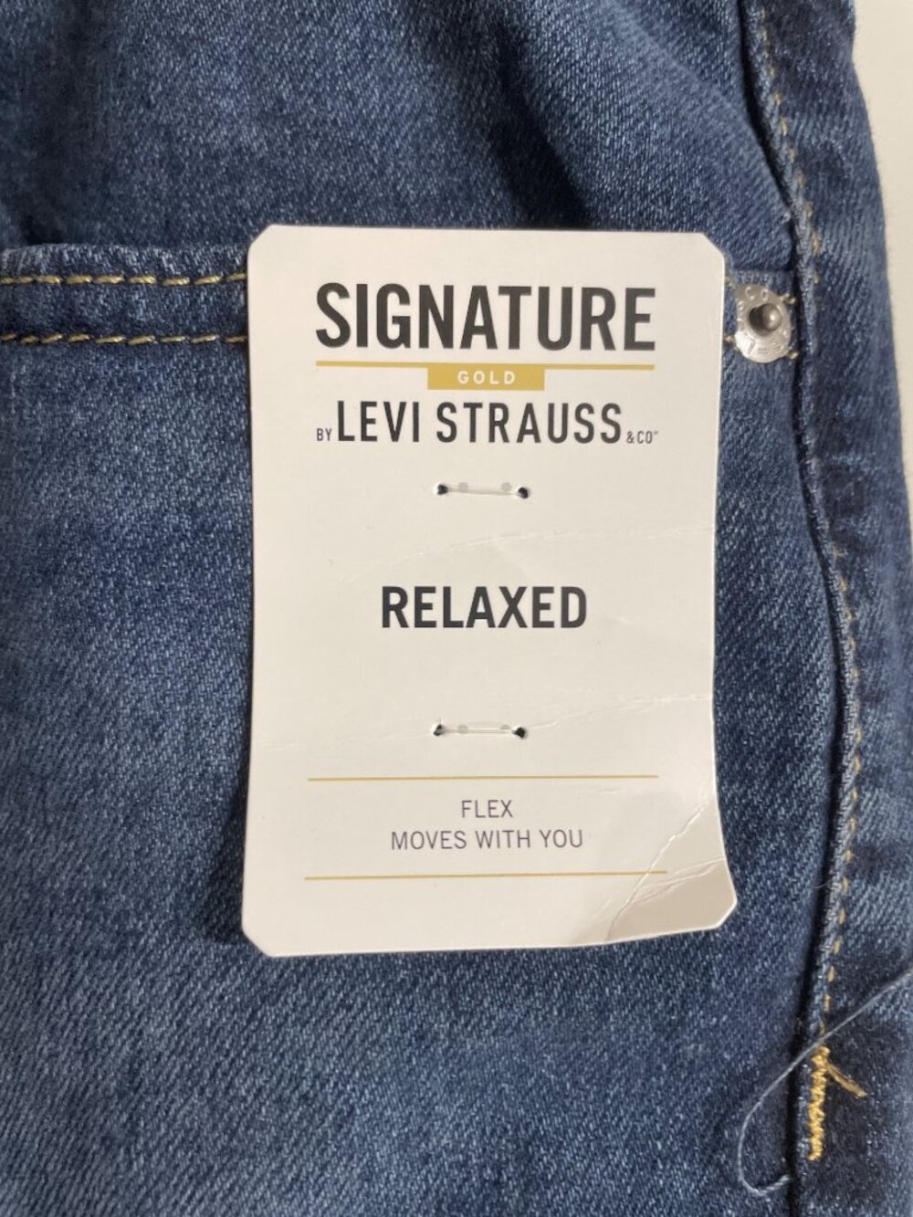 Signature Gold Levis Strauss Mens Size 40x30 Relaxed Denim Jeans - Picture 8 of 10